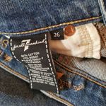 7 For All Mankind High Waist Ankle Skinny Blue Jeans with Silver Side Panels Photo 9