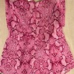 Hot Pink Snakeskin Romper Photo 1