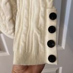 Women's White Cable Knit Cardigan size L length 29” bust 42” beautiful sweater Size L Photo 2