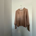 InCashmere Women's Brown Cardigan Sweater NWOT/ Like new L cotton nylon wool Tan Size L Photo 2