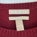 Banana Republic  Cranberry Burgundy Short Sleeve Sweater Dress Small Holiday Photo 2
