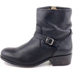 Frye  Lynn Strap black leather short boots size 7.5 B Photo 0