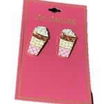 Oh darling, pierced coffee cup jewel tone, post earrings Photo 0