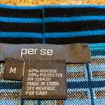 Per Se  2 Piece Matching Set Pull On Skirt & Tank Top Stretchy Blue Black Geo M Photo 5