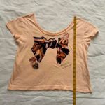 NWT Liz Lisa peach pink bow print crop top Size 0 Orange Photo 6