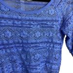 Eyelash Couture blue lace blouse, size XS Photo 1