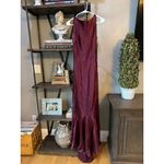 retrofete Julia Silk Draped Open Back Maxi Dress Port Womens Size Small Red Photo 5