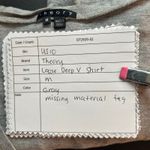 Theory  Top Medium Warm Gray Deep V Neck‎ Loose Comfy Casual Chic Minimalist Photo 7