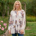 Free People Tree Swing Mini Dress Tunic Top Floral Cottagecore Fairy Ethereal XS Photo 1