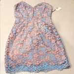 Super down Stephanie NWT lace mini dress size small lined Photo 3