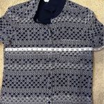 Diane Von Furstenberg  silk navy white printed lightweight shirt dress size‎ 4 Photo 8