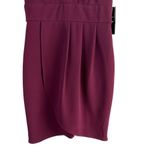 Lulus NWT  Marena Burgundy Short Sleeve Mini Dress Faux‎ Wrap Front, Size XS Photo 6