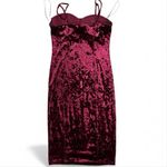 Bear Dance Burgundy velvet body con mini dress baddie romantic sexy goth holiday party Photo 4