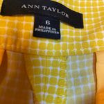 Ann Taylor  High Waist Yellow Checkered Shorts size 6 Photo 2