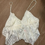 Urban Outfitters  Cream Lace Tank Top Photo 0