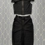 French Connection Womens Two Piece Bandage Crop Top Skirt Set Size S/6 Photo 2