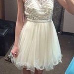 Blush Prom Short Dress champagne color Photo 0