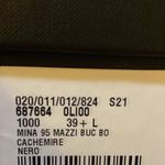 Saint Laurent Mina Cherry 95 Mazzi Buckle Platform Suede Booties Cachemire Nero size 39.5 Photo 5