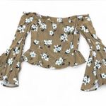 Polly & Esther Women’s Small Off-the-Shoulder Floral Crop Top- Read Description Photo 1