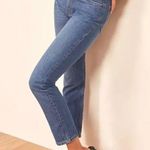 Reformation Julia Crop High Cigarette Jean in Baltic Wash Photo 0