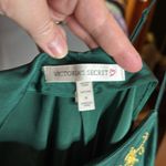 Victoria's Secret VTG VICTORIA’S SECRET 100% SILK Chemise Babydoll Nightie Green Gold Small Photo 10