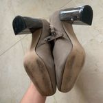 Steve Madden Suede Like Wood Like Ankle Heels Sz 7 Photo 3