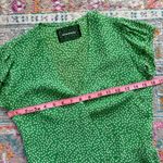 Reformation Dawn Green White Floral Short Sleeve Wrap Mini Dress Women’s Size XS Photo 5