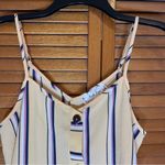 Pink Rose Women’s Yellow Striped Button Down Top Sz Medium Photo 4