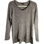 Eileen Fisher Black/Cream Marled Wool/Linen Blend Sweater F4N5 Women’s Medium Photo 0