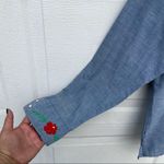 Wrangler  Unisex Women’s Chambray Embroidered Shirt Pearl Snap Small Photo 6