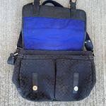 Coach  MINI Messenger Bag Canvas Black Blue Travel Photo 2