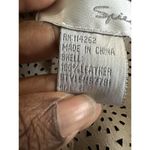 Spiegel  Perforated Leather Cropped Jacket Sz 6 Button Up Scallop Hem Lightweight Photo 4