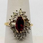 18 Karat HGE Gold, Red, & White Ring Red Size 8 Photo 1