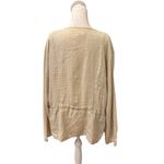 Flax  Beige Cream Button Up Top 100 Percent Linen Women's Size Large Lagenlook. Photo 1