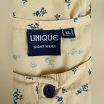 Vintage Unique Night Wear Floral Cotton Long Modest Nightgown House Dress XL Yellow Photo 5