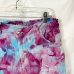 American Eagle  Size 16 Jeans Handmade Tie Dye Mom Jeans Pink Blue High Rise 974 Photo 4