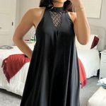 Alya Black High Neck Mini Dress Photo 0