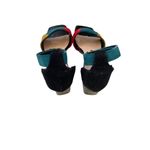 Fashion NVX multi color suade strap sandal heels yellow green red size 6.5 (230) Gold Photo 2