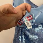 Urban Outfitters UO A-List Sequin Baby Blue Cowl Neck Line Mini Dress Size XS Photo 7