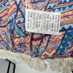 Kori  America fringe kimono s/m colorful Aztec geometric lightweight coverup Photo 5