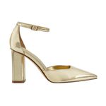 Marc Fisher  Women's Demeter Adjustable Ankle Strap Dress Pumps- Gold- Size 8 Photo 1