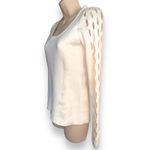 Elie Tahari Ellie Tahari extra fine merino wool cut out Creme sweater top size Xs Photo 4