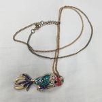Anthropologie  Tropical Jewel Fish Chain Necklace Photo 4