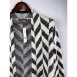 August Silk Women’s  Small Black & White Patterned Knit Coatigan Photo 1
