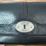 Fossil Black Pebbled Leather Vintage Maddox Classic Key Hole Wallet Photo 2