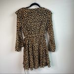 Free People  cheetah‎ ruffle wrap frenchie dress Photo 2