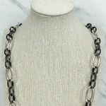 Liz Claiborne Open Oval Long Chain Link Necklace Photo 5