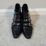 Pertini Boots Womens Sz 39 9 Leather Buckle Stud Ankle Western Steampunk Witch Black Photo 1