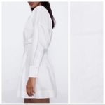 ZARA  White Coastal Preppy Poplin Wrap Mini Dress Small Photo 3