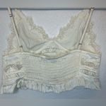 ZARA ‎ Women’s Crochet Lace Floral Cream Top Size S Photo 6
